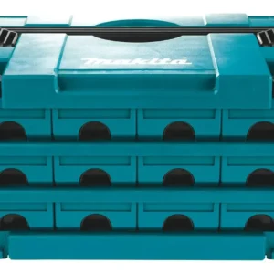 Makita P-84327 Makpac Caja De Enclavamiento De 12 Cajones, 8 Turquesa